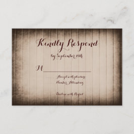 Viejas tarjetas Rustic Barn Wood Country Wedding R