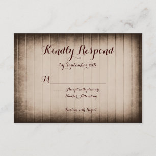 Viejas tarjetas Rustic Barn Wood Country Wedding R
