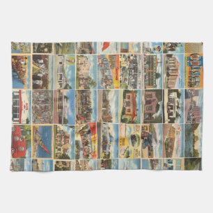 Viejas toallas de cocina para postales de Texas