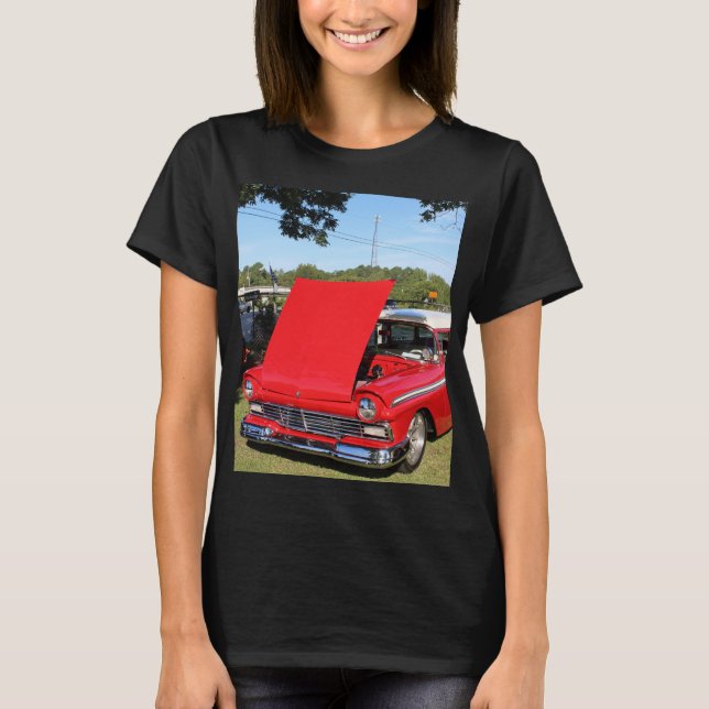 VIEJO 55 FORD WAGON CLÁSICO Camiseta DE AUTO (Anverso)