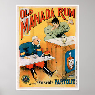 Viejo arte del anuncio de la bebida del vintage