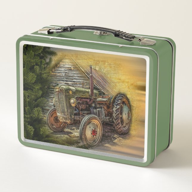 Viejo Bar Rústico Vintage Green Tractor (Reverso)