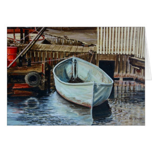 Viejo bote salvavidas de la marina