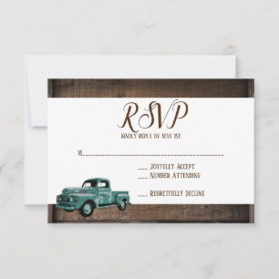Viejo Camión Rustic Barn Boda de Madera RSVP