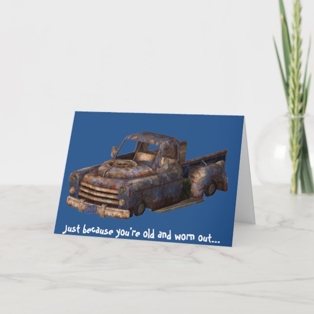 Viejo camionero clásico, tarjeta de felicitación (Anverso)