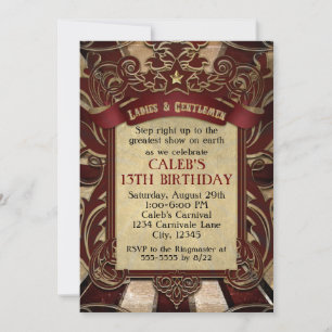 Viejo Carnaval Elegante Invitación a la Boda