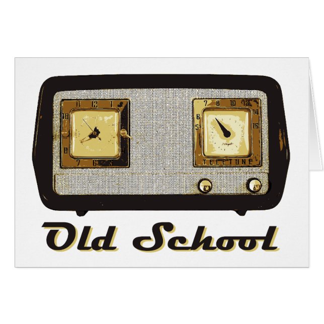 Viejo colegio Radio Retro Vintage (Anverso (Horizontal))