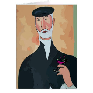 Viejo Con Vidrio De Vino
