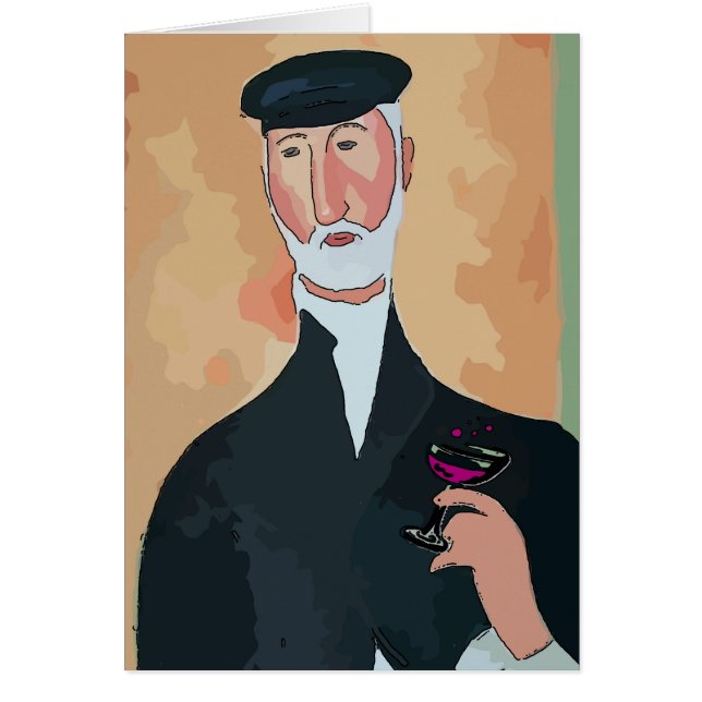 Viejo Con Vidrio De Vino (Frente)