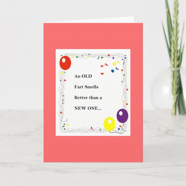 Viejo Fart la tarjeta de cumpleaños (Anverso)