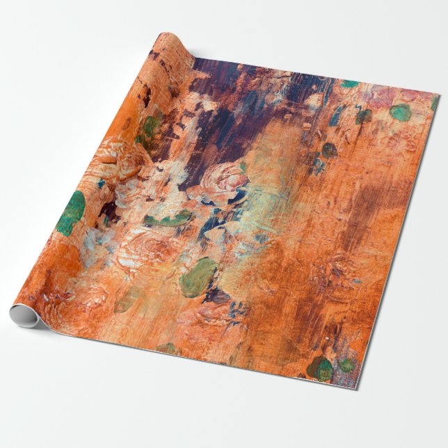 Viejo fondo de fondo de papel pintado con motivos  (Desenrollado)