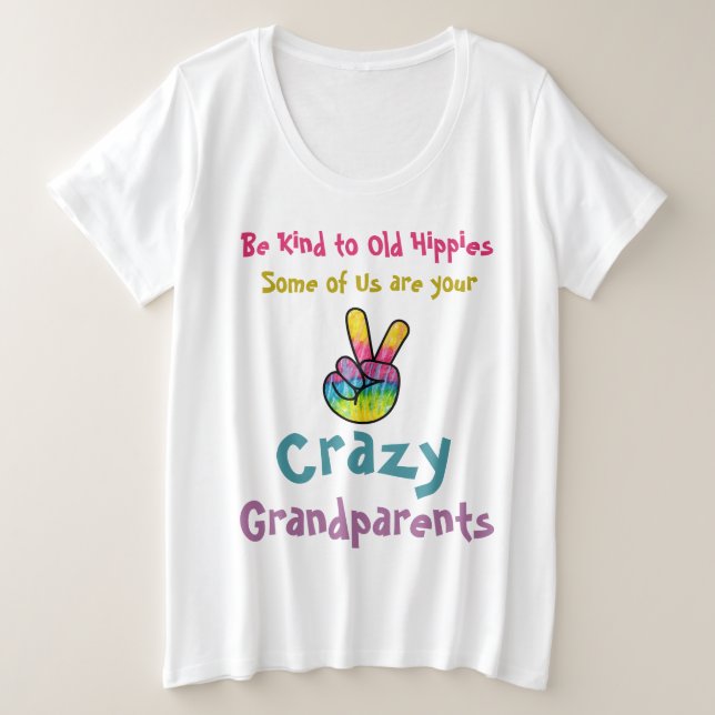 Viejo hippie loco abuelos Cita divertida (Anverso del diseño)