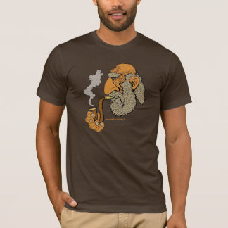 Viejo hombre con la camiseta urbana fresca del