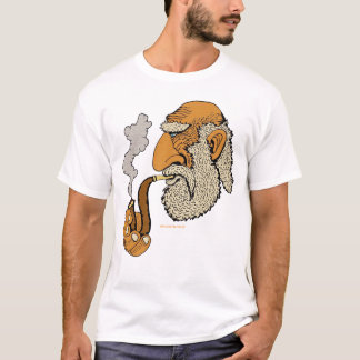 Viejo hombre con la camiseta urbana fresca del