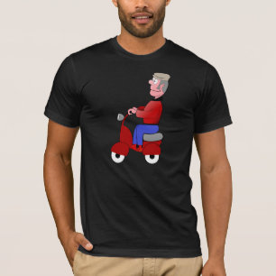 Viejo hombre en una camiseta para hombre de la