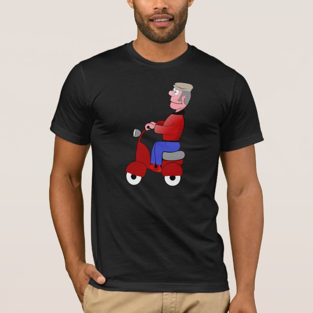Viejo hombre en una camiseta para hombre de la (Anverso)