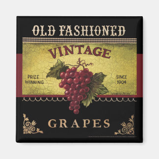 Viejo imán vintage de uvas de moda
