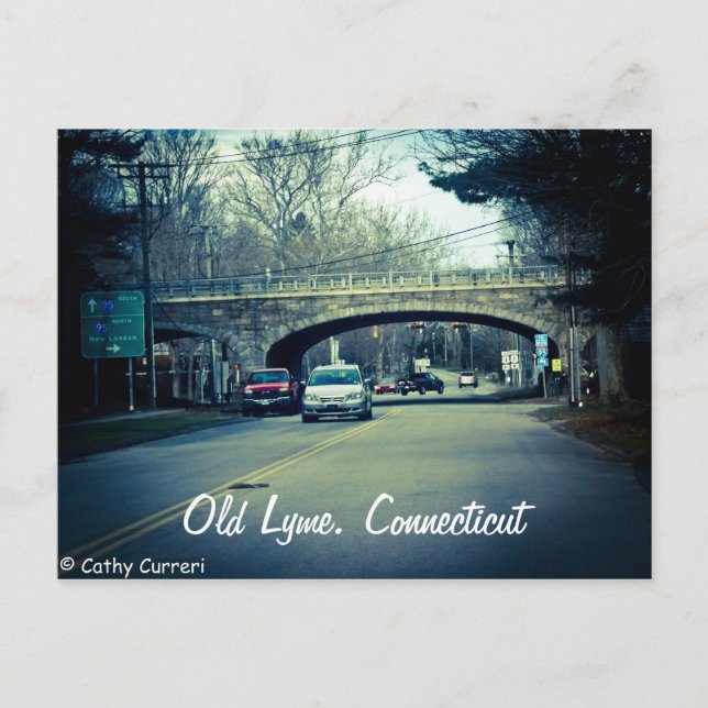 Viejo Lyme, tarjeta postal Connecticut (Anverso)