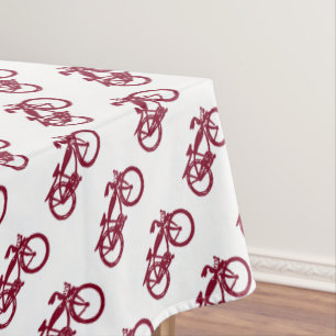 Viejo mantel rojo de bicicleta