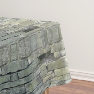 Viejo modelo de la pared de piedra, mantel rústico