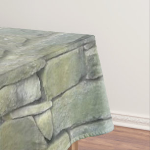 Viejo modelo de la pared de piedra, mantel rústico