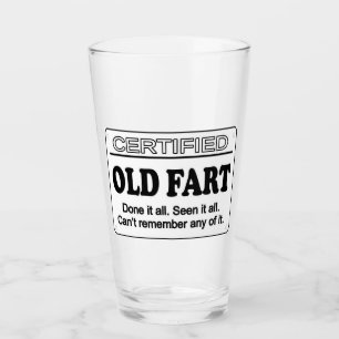 Viejo pedo Vidrio para beber