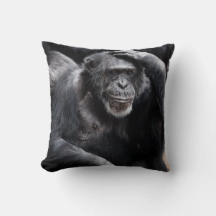 Viejo personalizado Chimpanzee lanzar almohada