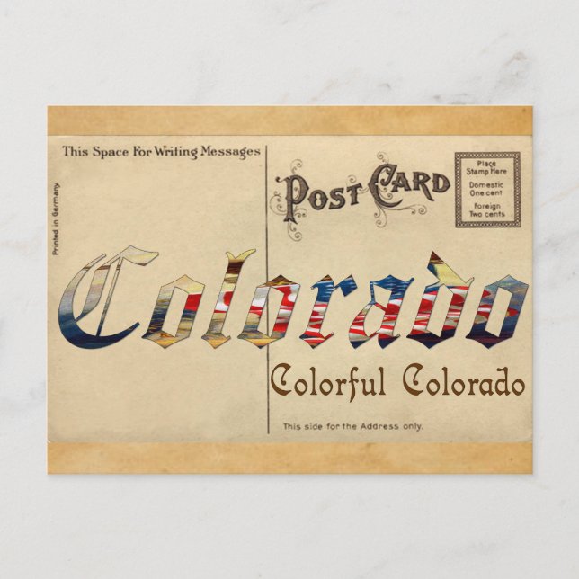 Viejo Postal Colorado Viejo (Anverso)