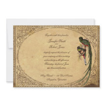 Viejo Quetzal Ave Elegante Invitación a la Boda