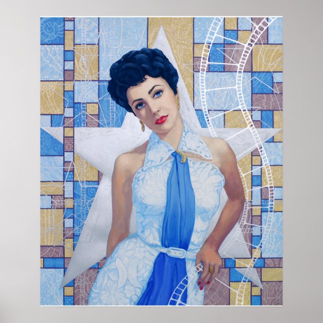 Viejo retrato de arte fino de la actriz de cine de (Frente)