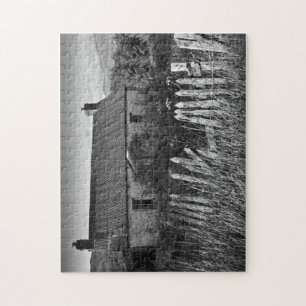 Viejo rompecabezas de cabaña