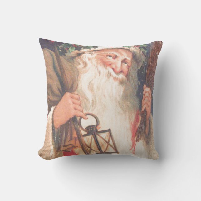 Viejo San Nicolás con almohada de época con linter (Anverso)