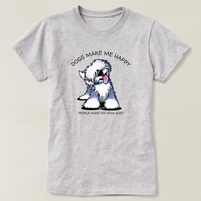 Viejo Sheepdog inglés KiniArt™ camiseta (Diseño del anverso)