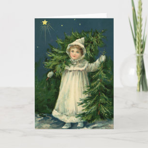Viejo Victoriano Vintage de moda Feliz Navidad 9