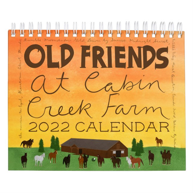 Viejos amigos en el calendario Cabin Creek 2022 (Tapa)