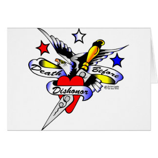 Viejos daga y corazón de Eagle del tatuaje de