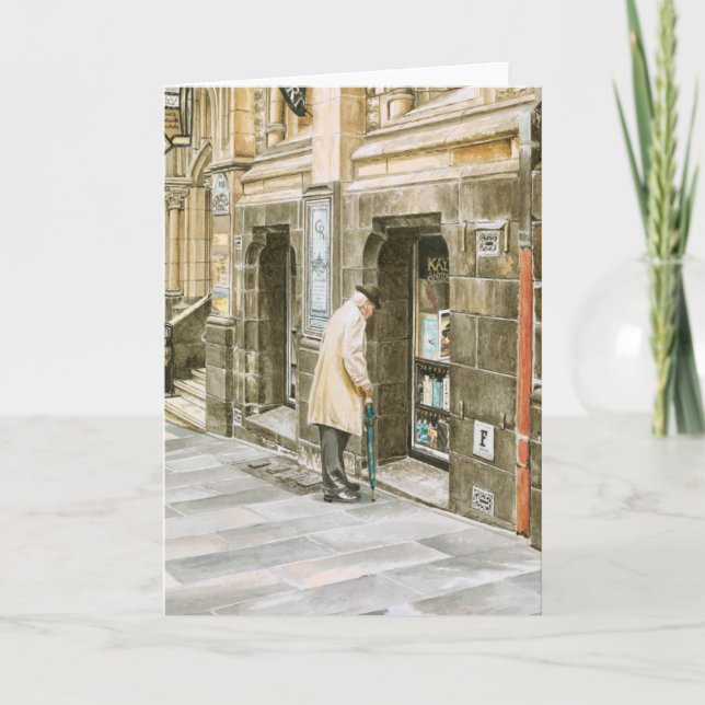 'Viejos Libros' - Tarjeta de agradecimiento (Anverso)