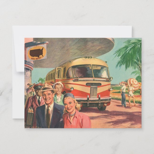 Viejos pasajeros de vacaciones en la estación de a (Anverso)