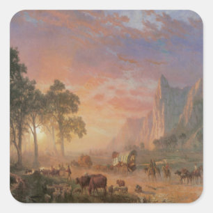 Viejos pegatinas del oeste del tren de carromatos