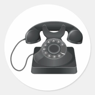 Viejos pegatinas negros del teléfono