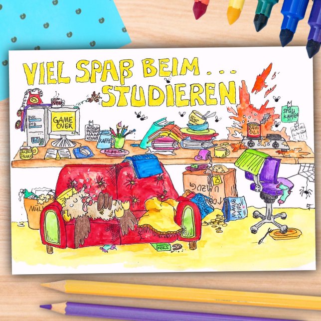 VIEL SPASS BEIM STUDIEREN tarjeta postal de Nicole (Subido por el creador)