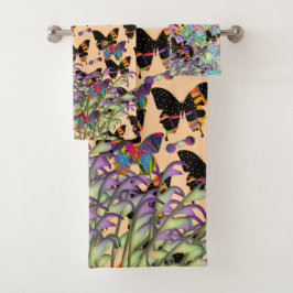 Viendo La Toalla De Baño De Las Mariposas