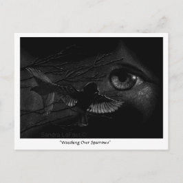 Viendo sobre espárragos posttravesando la postal