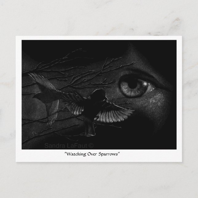 Viendo sobre espárragos posttravesando la postal (Anverso)