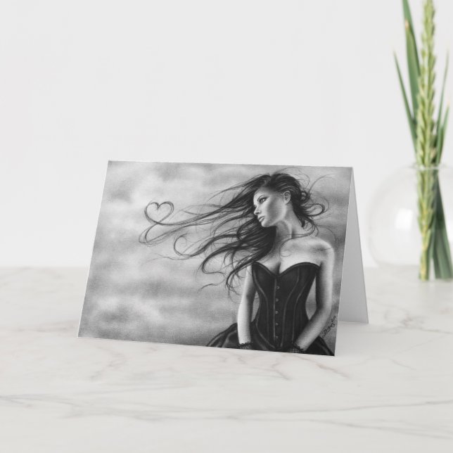 Viéndolo volar con tarjeta de felicitación (Anverso)