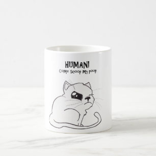 Viene la cucharada mi taza de café del gatito del