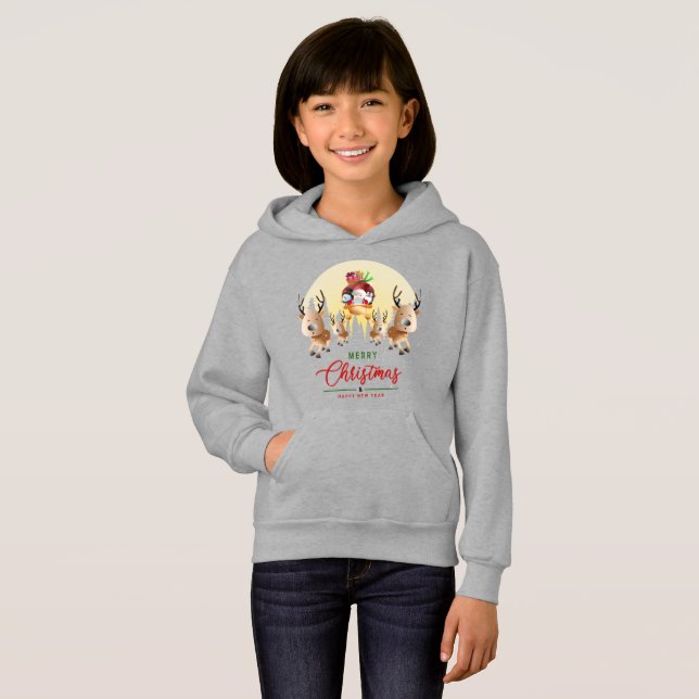 Viene Santa Claus | Niños Pullover Hoodie (Anverso completo)