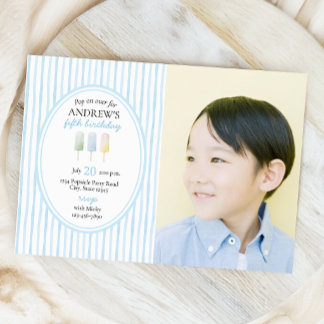 Viene sobre la invitación al cumpleaños de Blue Po