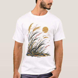 Viento a través de hierba alta   Camiseta moderna 