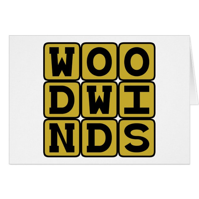 Vientos de madera, instrumentos musicales (Anverso (Horizontal))